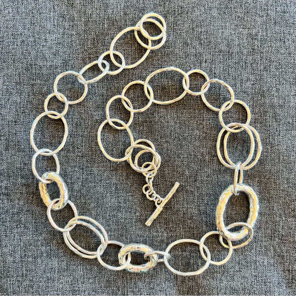 1795 Ippolita Bastille Sterling Silver Hammered Classico Link Necklace 22 1200$